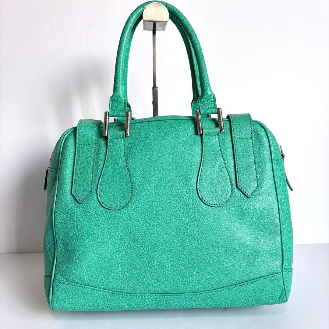 【超希少】ポールスミス レザーミニボストンバッグ イタリア製 エメラルドグリーン