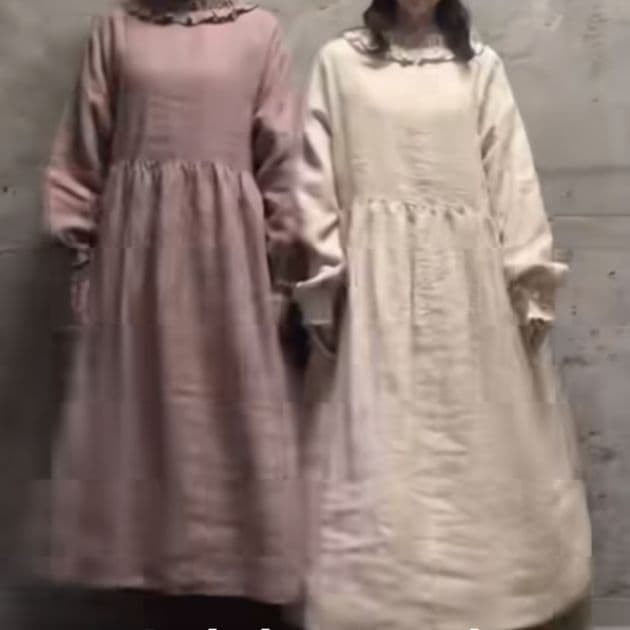 サマンサモスモス☆立川限定 リネンブロッサムワンピース(モカ)