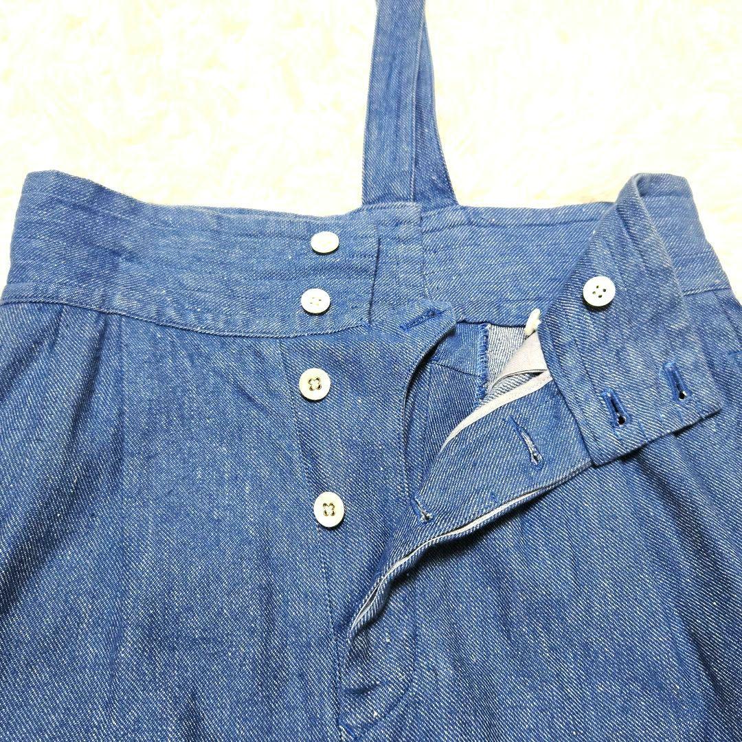 【希少】susuri ★ススリ リネンコットン ムースパンツ サロペット