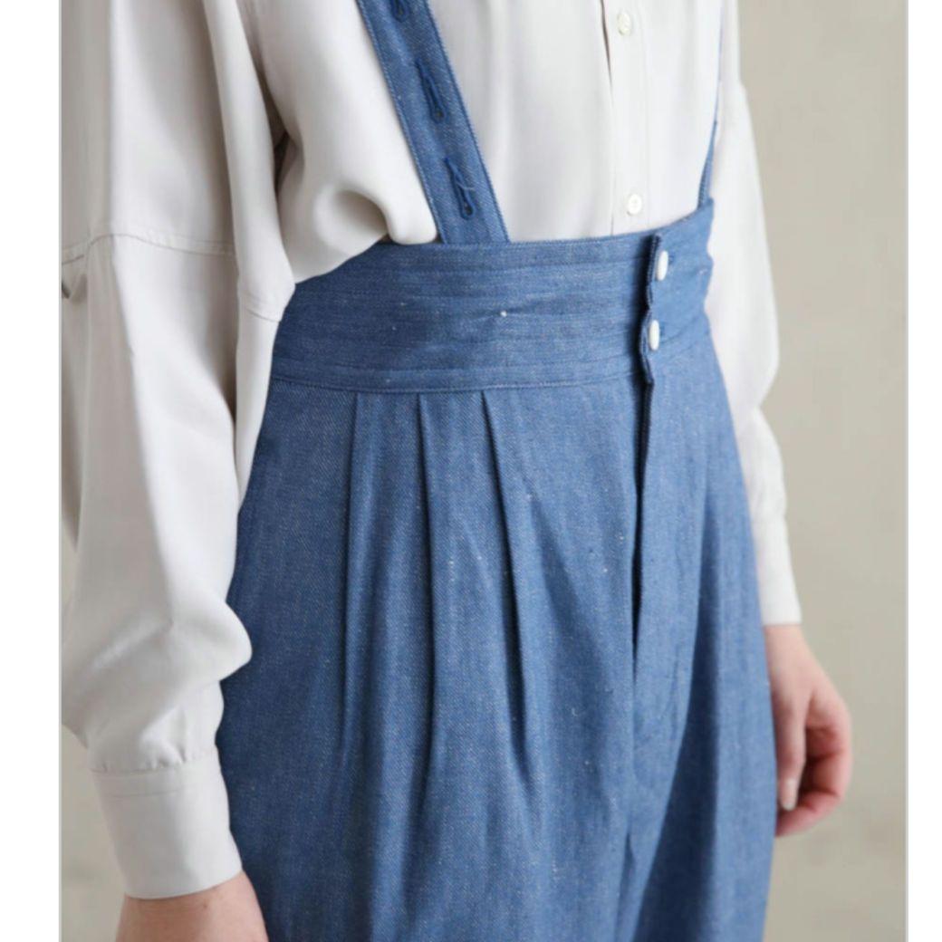 【希少】susuri ★ススリ リネンコットン ムースパンツ サロペット