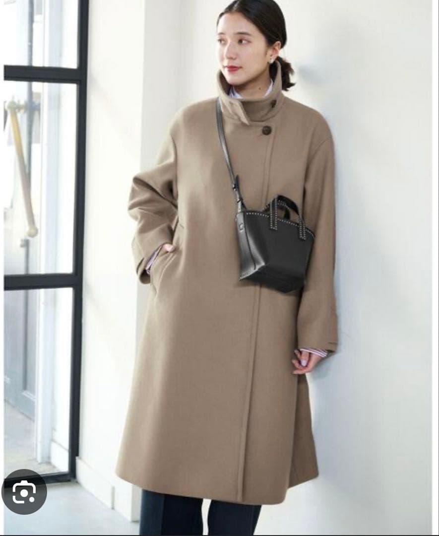 ＜SPINTOシリーズ＞ メルトン スタンドカラー コート