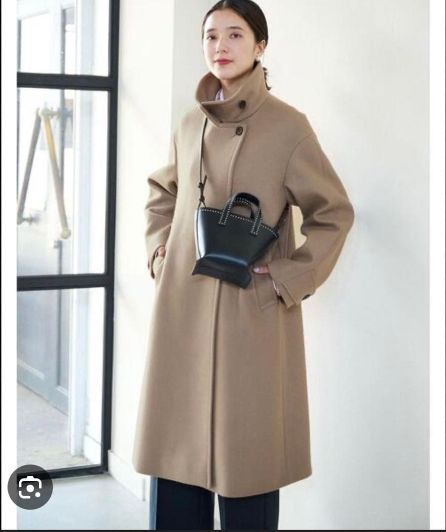 ＜SPINTOシリーズ＞ メルトン スタンドカラー コート