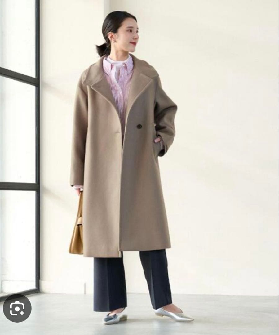 ＜SPINTOシリーズ＞ メルトン スタンドカラー コート