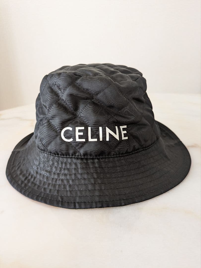 CELINE バケットハット ブラック オレンジ