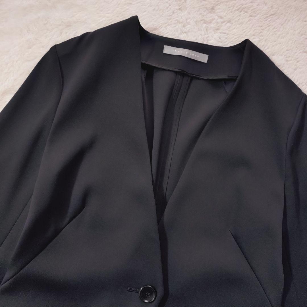 美品 Theory luxe カラーレスジャケット aina ブラック 40