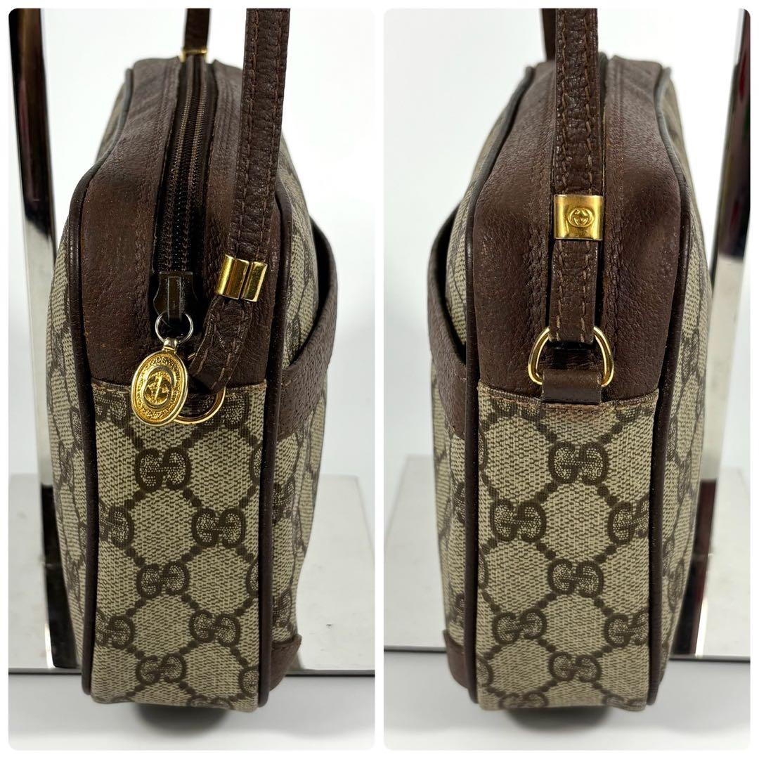 ✨美品✨グッチ ショルダーバッグ GGスプリーム インターロッキング PVC 茶