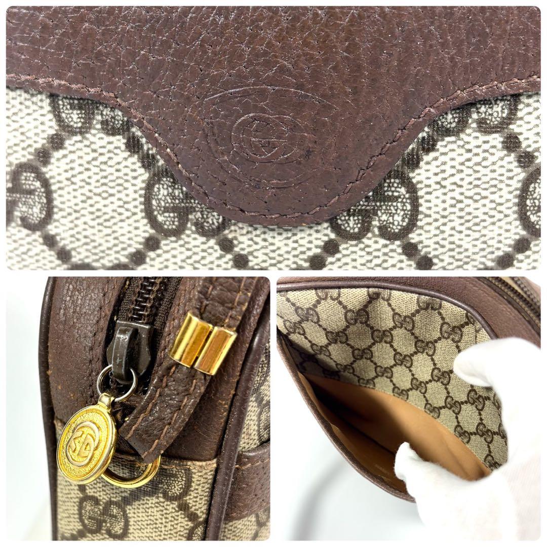 ✨美品✨グッチ ショルダーバッグ GGスプリーム インターロッキング PVC 茶