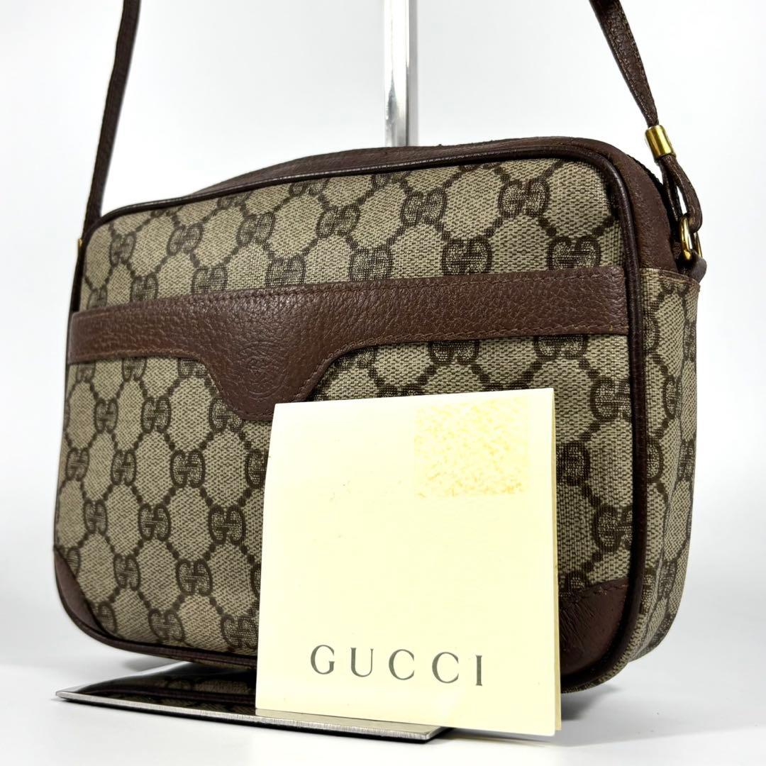 ✨美品✨グッチ ショルダーバッグ GGスプリーム インターロッキング PVC 茶