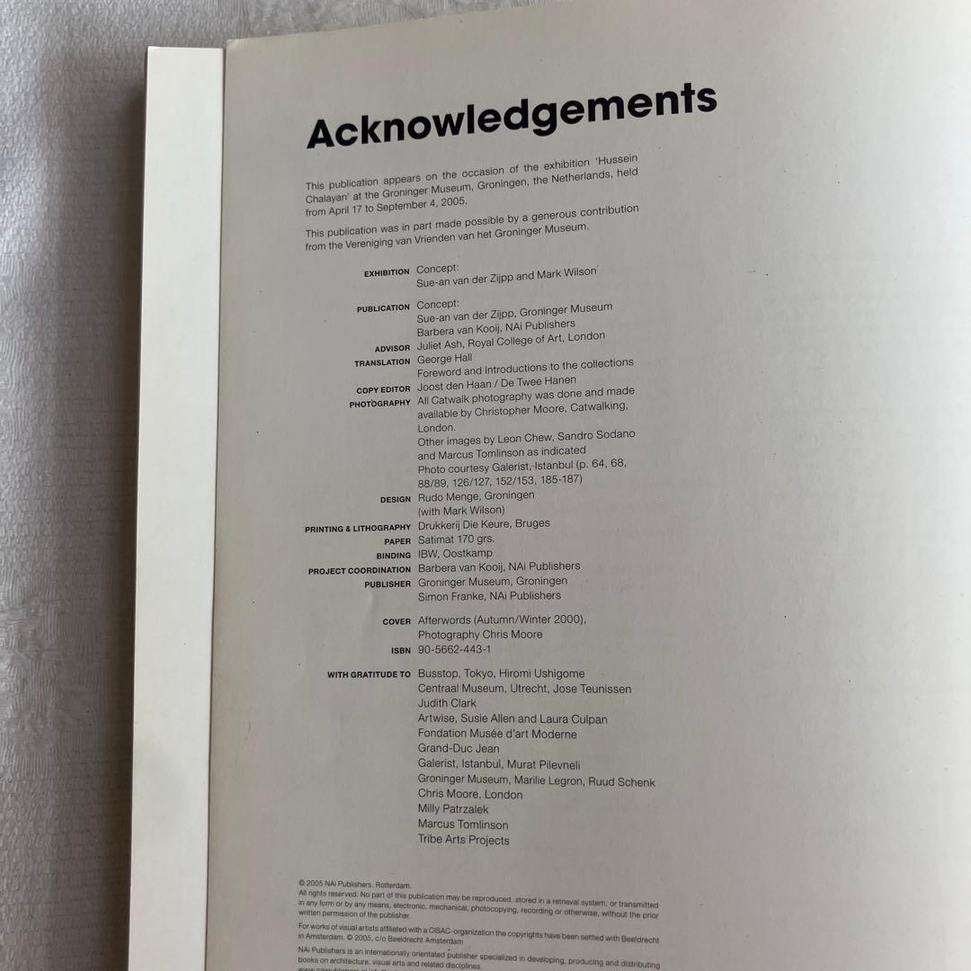 ©︎2005 hussein chalayan archive book