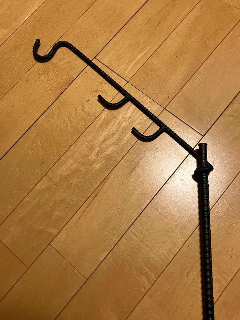 焚き火ハンガー ２分割支柱+アーム4+グリルハンガー 耐熱 焚き火 五徳