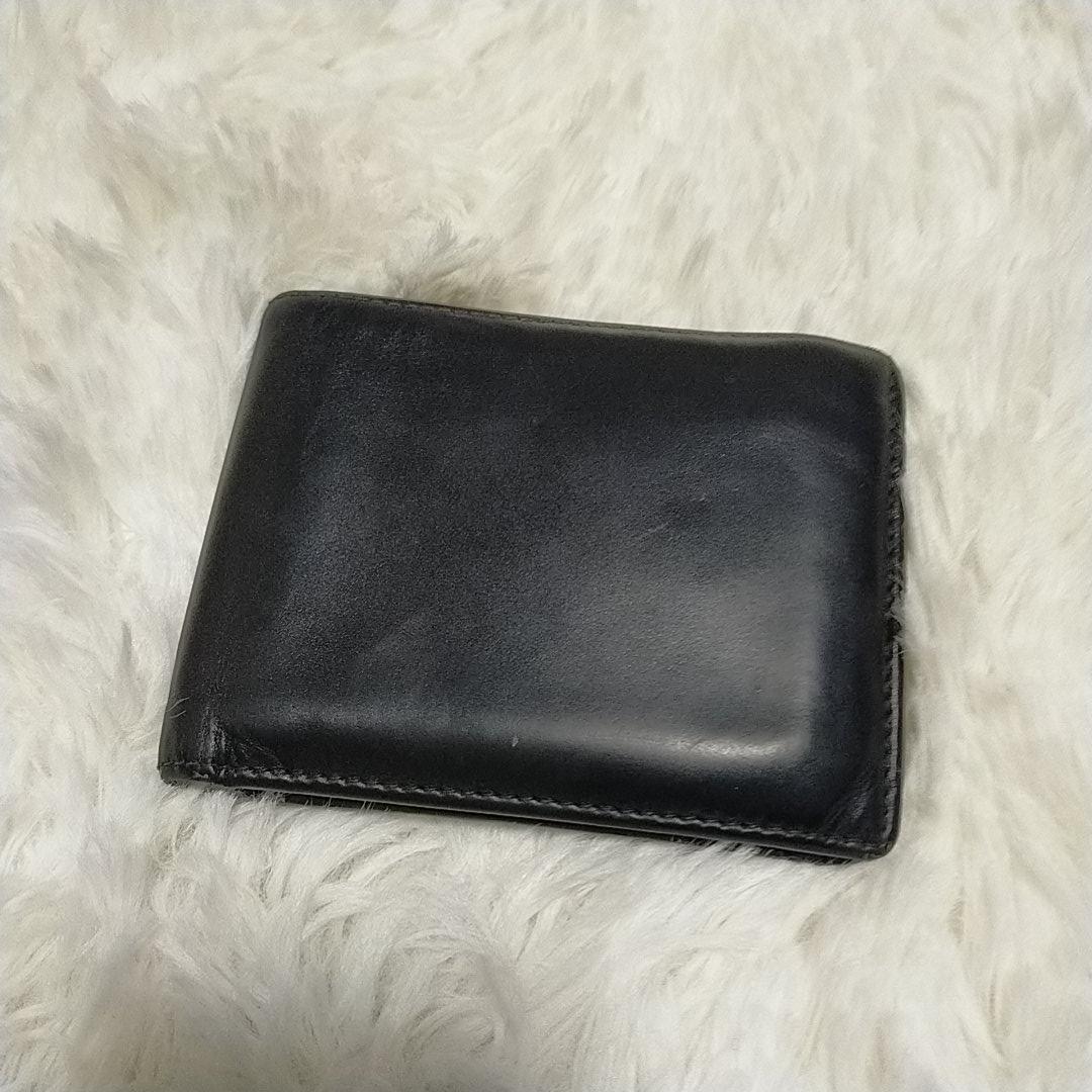美品　エッティンガー　ettinger 2つ折り　財布　黒　内側淡い紫