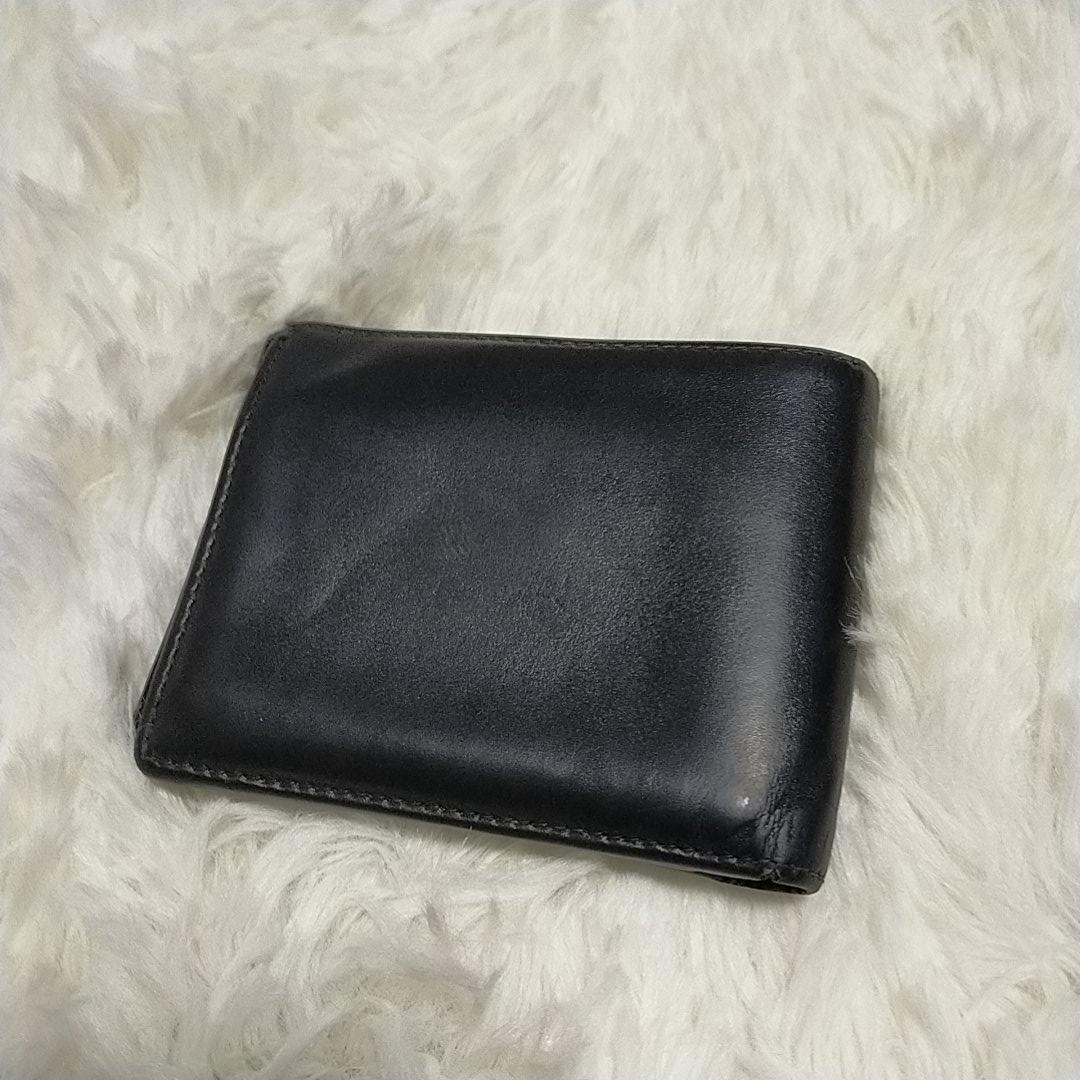 美品　エッティンガー　ettinger 2つ折り　財布　黒　内側淡い紫