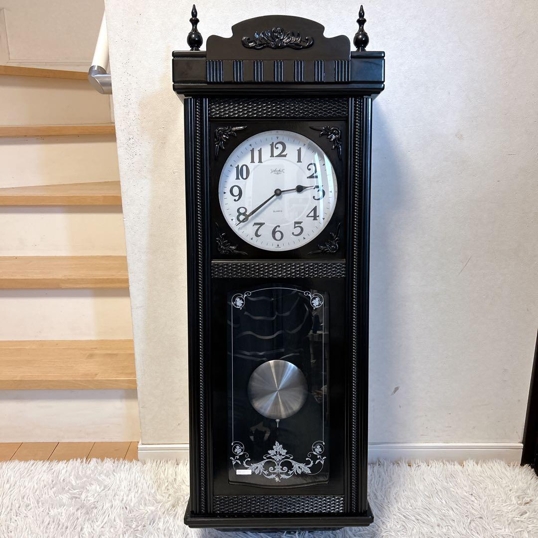 【動作品】愛知時計 振り子時計 日本製 ビンテージ 掛け時計 昭和レトロ