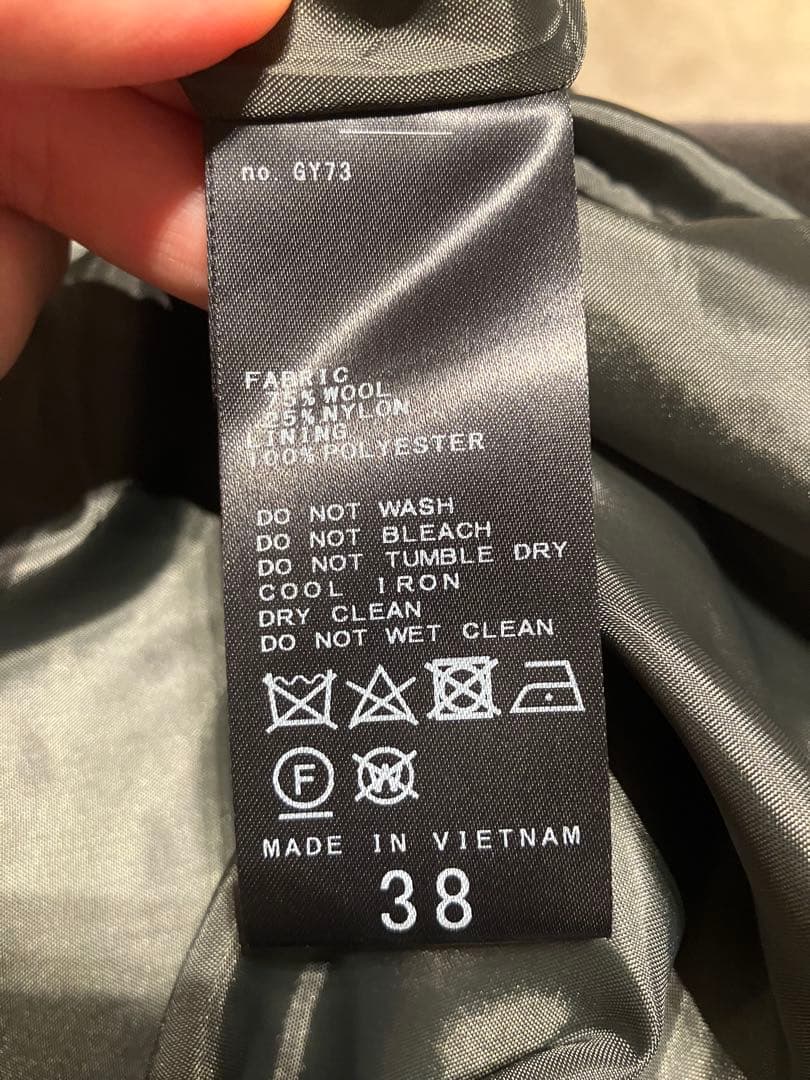 Spick＆Span W/Nyモッサステンカラーショートコート グレー