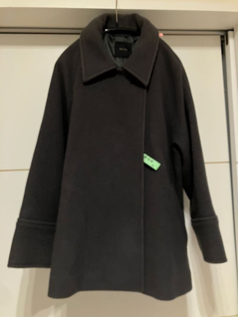 Spick＆Span W/Nyモッサステンカラーショートコート グレー