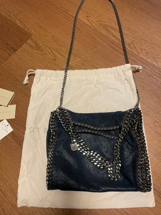 【美品】ステラマッカートニー　ファラベラミニトート　ネイビー