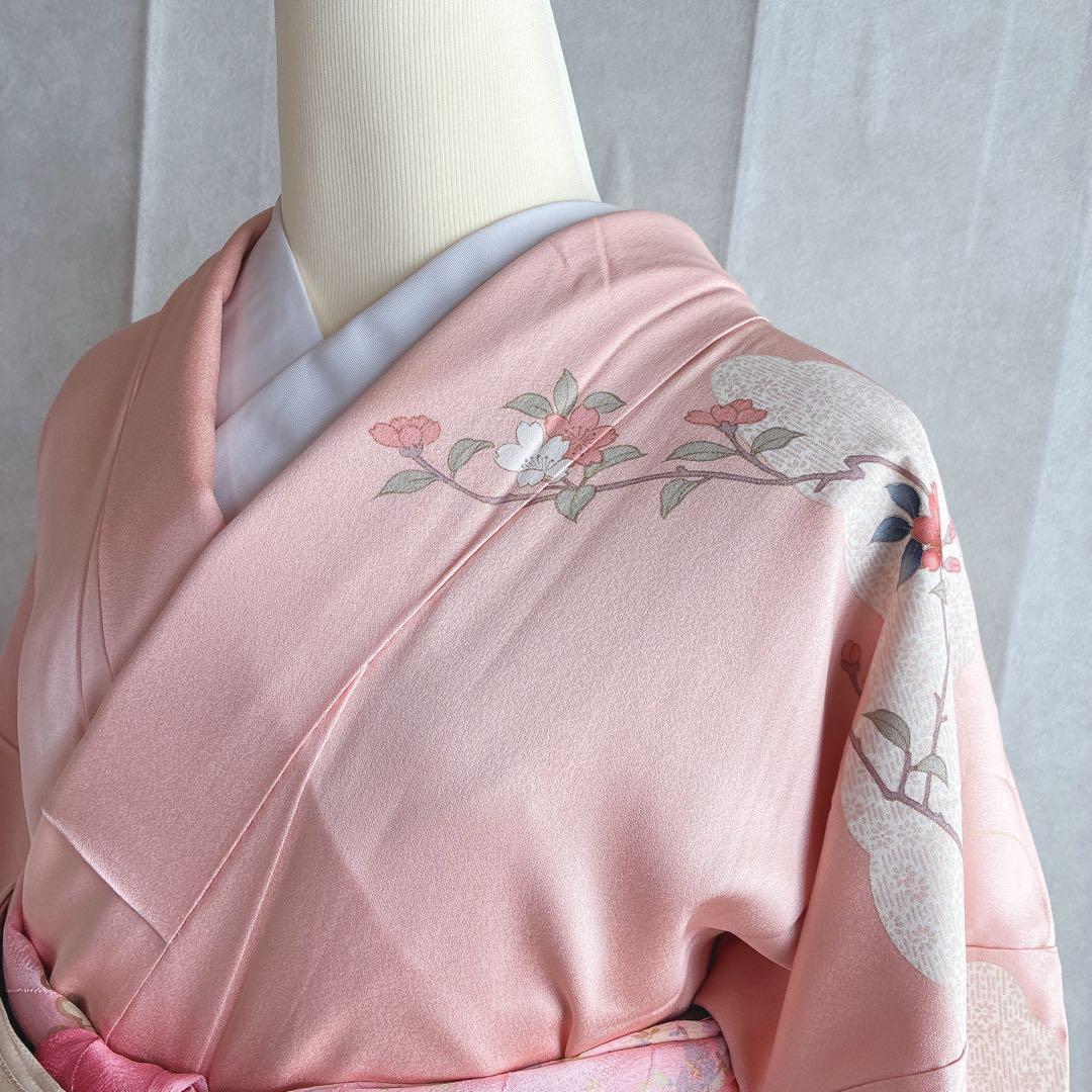 訪問着　フルセット　着物　正絹　やまと誂　入学式　金彩加工　上品な華やか　J10