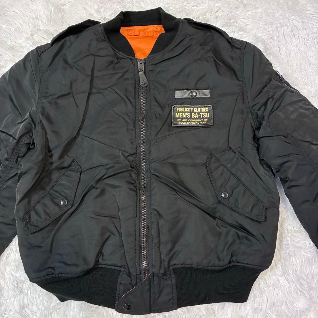 MEN'S BA-TSU MA-1フライトジャケット　ブラック　リバーシブル