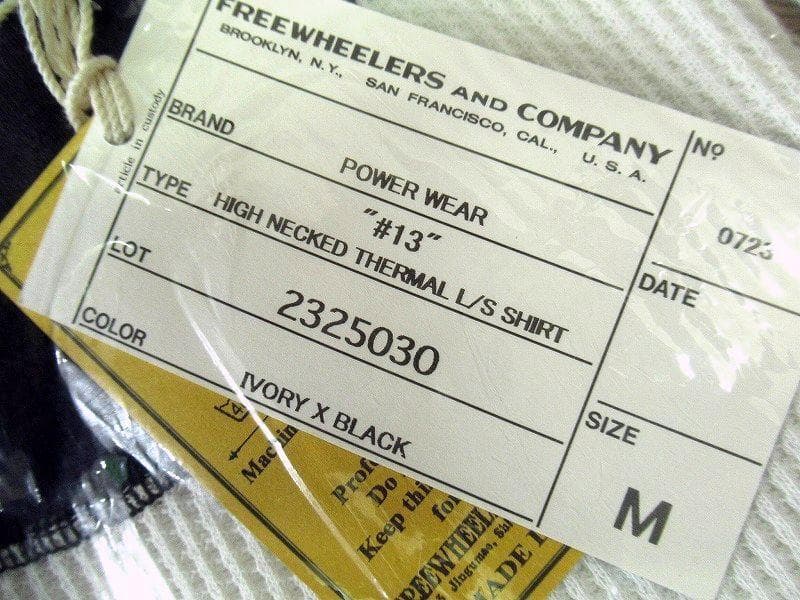 新品 23SF フリーホイーラーズ 50s 復刻 ハイネック サーマル シャツ
