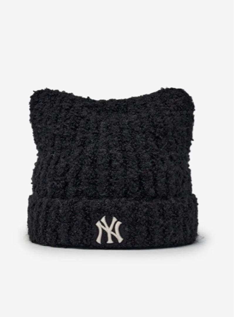 帽子 Plush Meow Beanie NY (Black)
