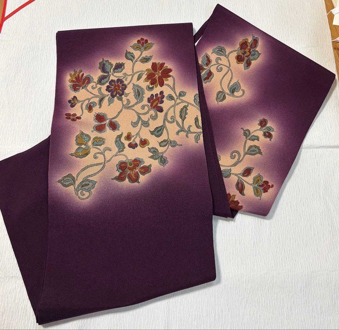 名古屋帯 染帯　正絹