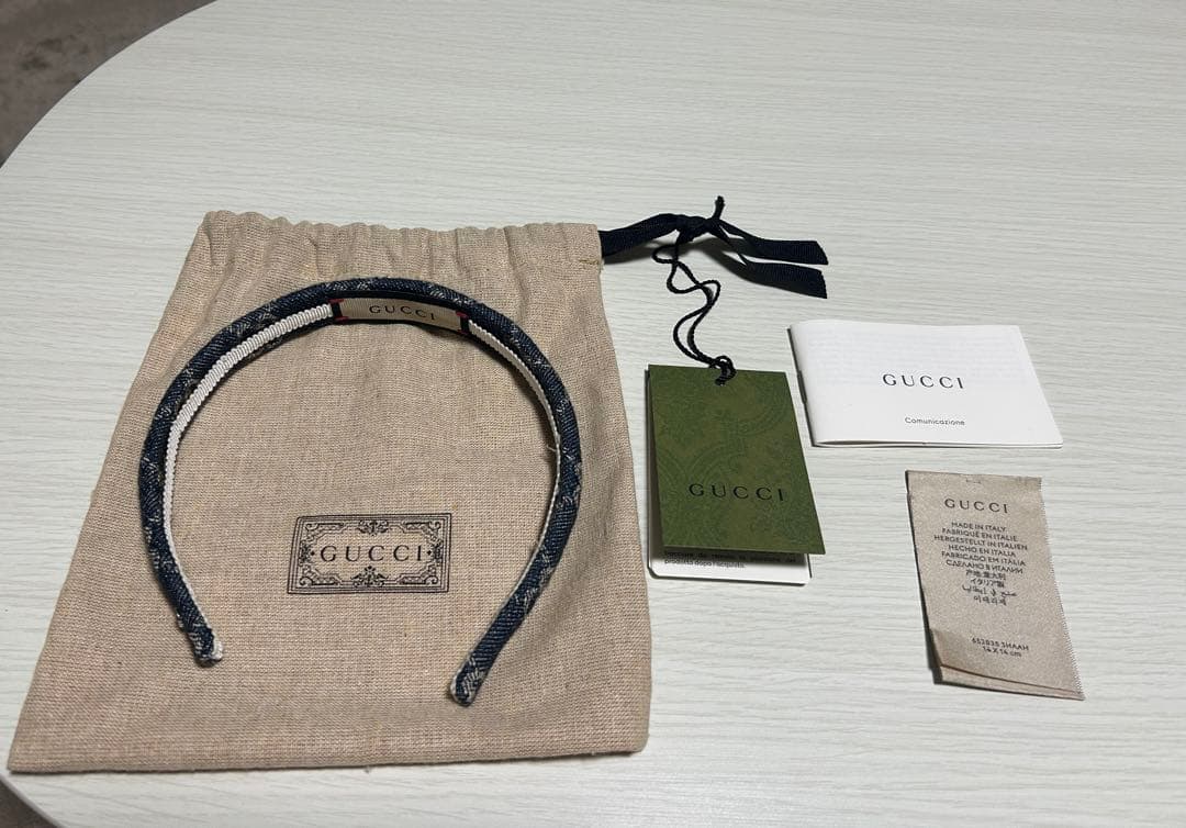 GUCCI デニム カチューシャ