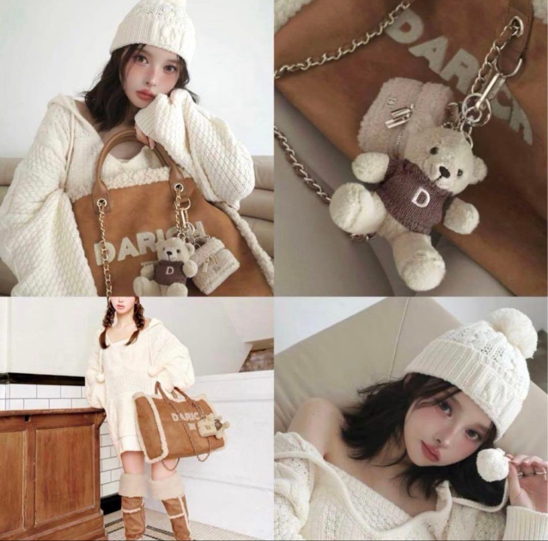 Darich ノベルティ サガラロゴフェイクムートンバッグ チャーム付き