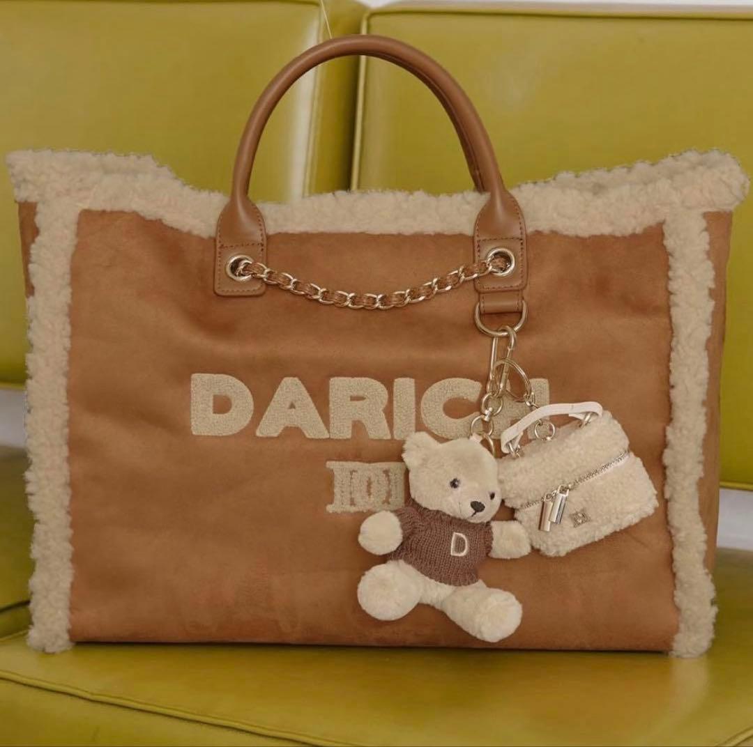 Darich ノベルティ サガラロゴフェイクムートンバッグ チャーム付き