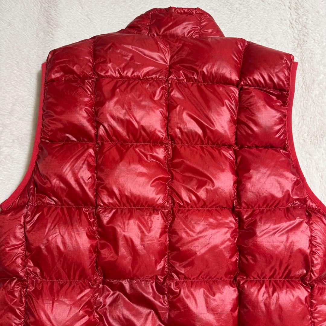極美品モンベル800FPスペリオダウンベスト Men'sXLレッド