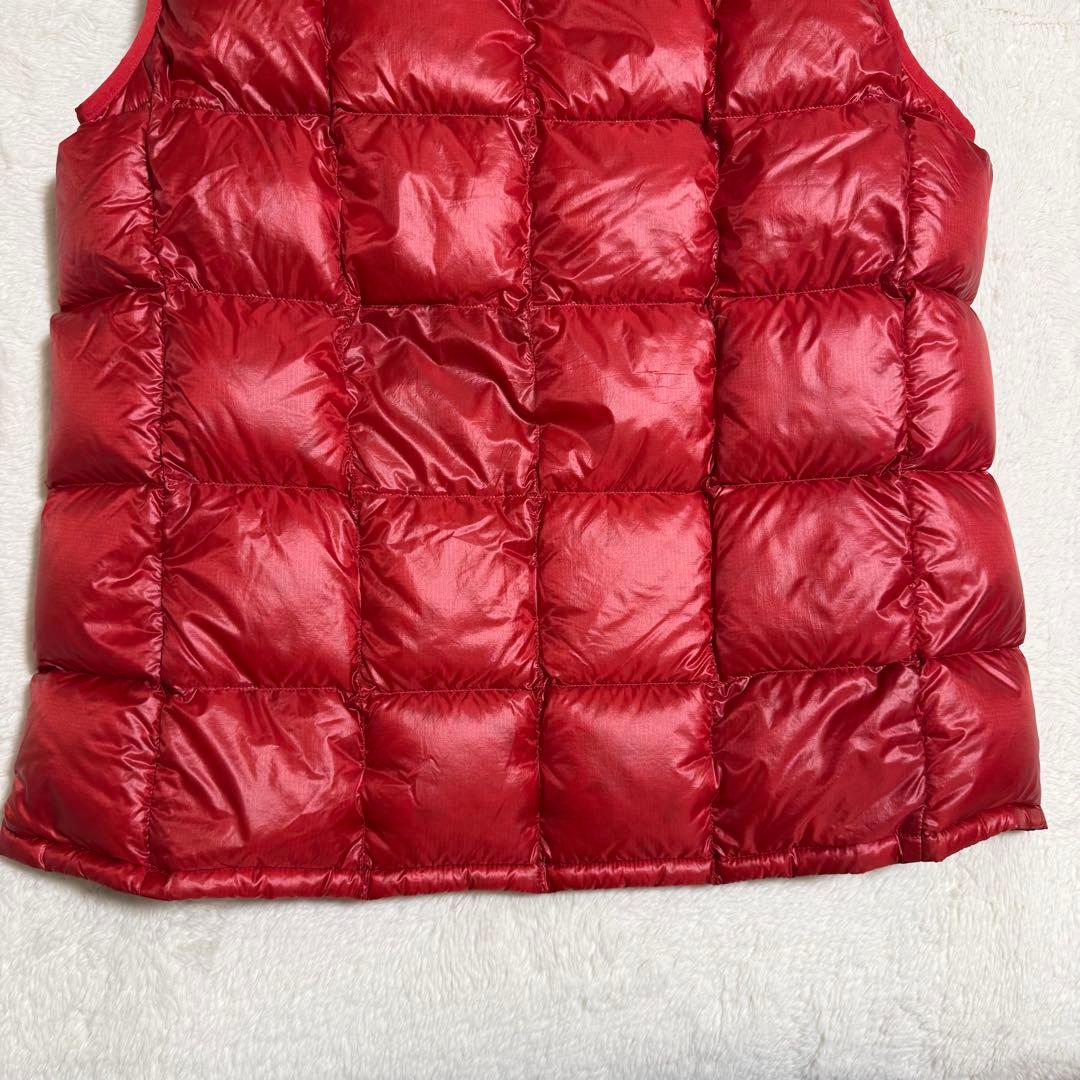 極美品モンベル800FPスペリオダウンベスト Men'sXLレッド