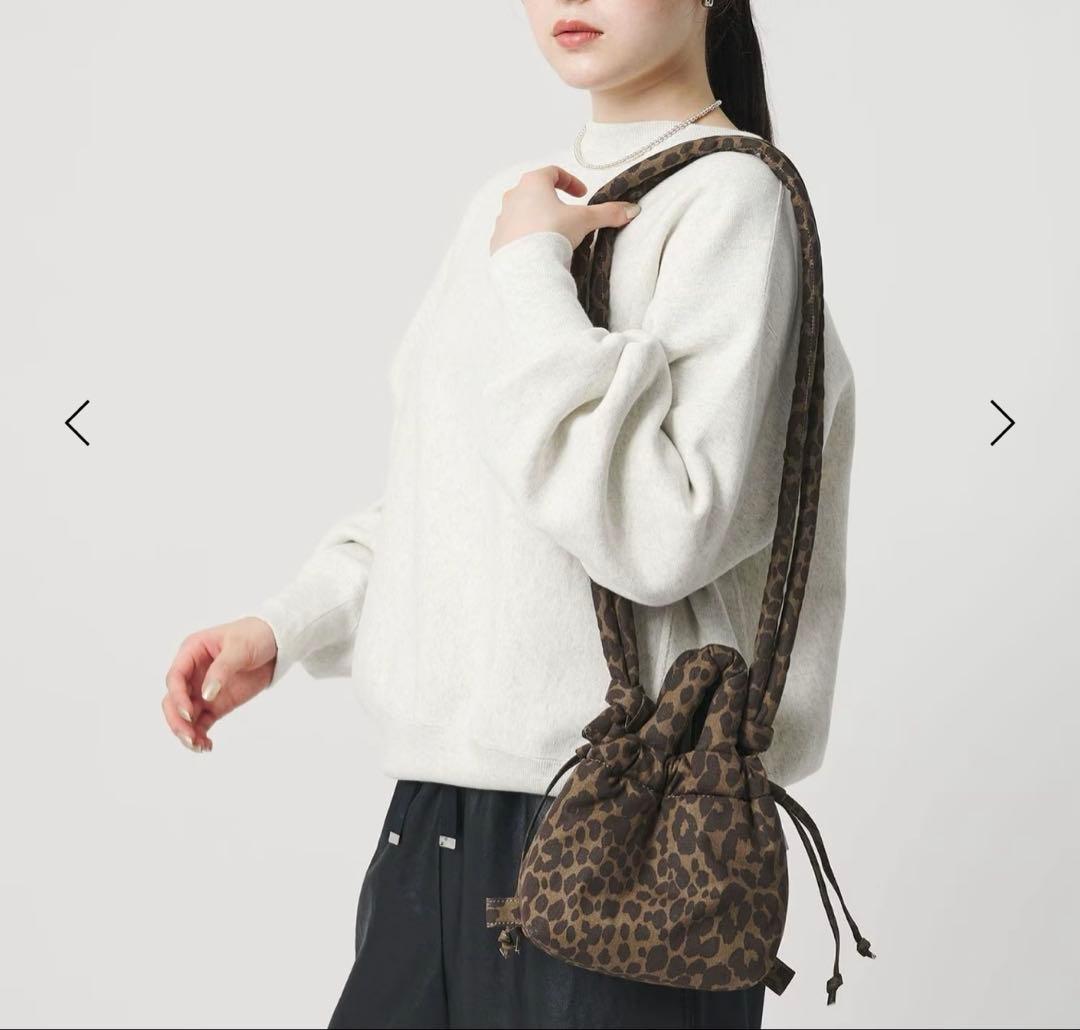 ＜OLEND>ONA MICRO ソフト ショルダーバッグ 3WAY/レオパード