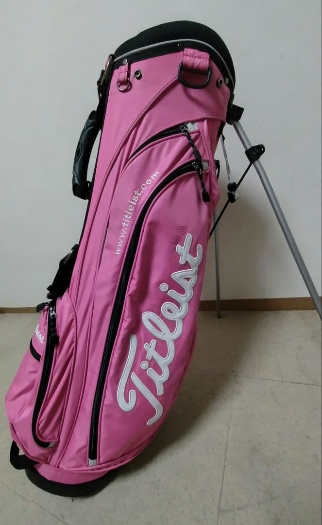 Titleist タイトリスト ゴルフキャディバッグ スタンド型 ピンク