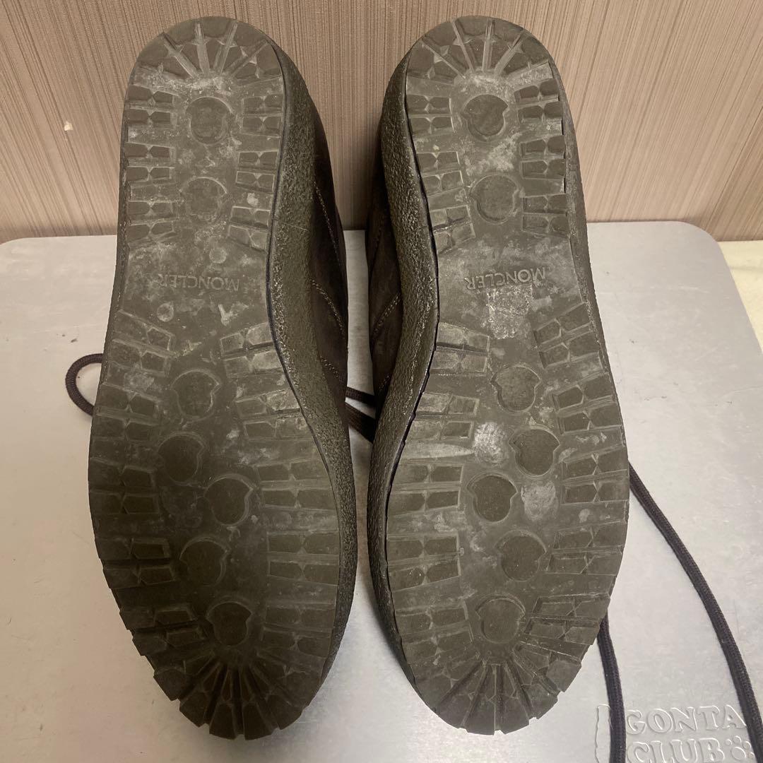 MONCLER モンクレール レザー ブーツ メンズ 茶 本革 ハイカット