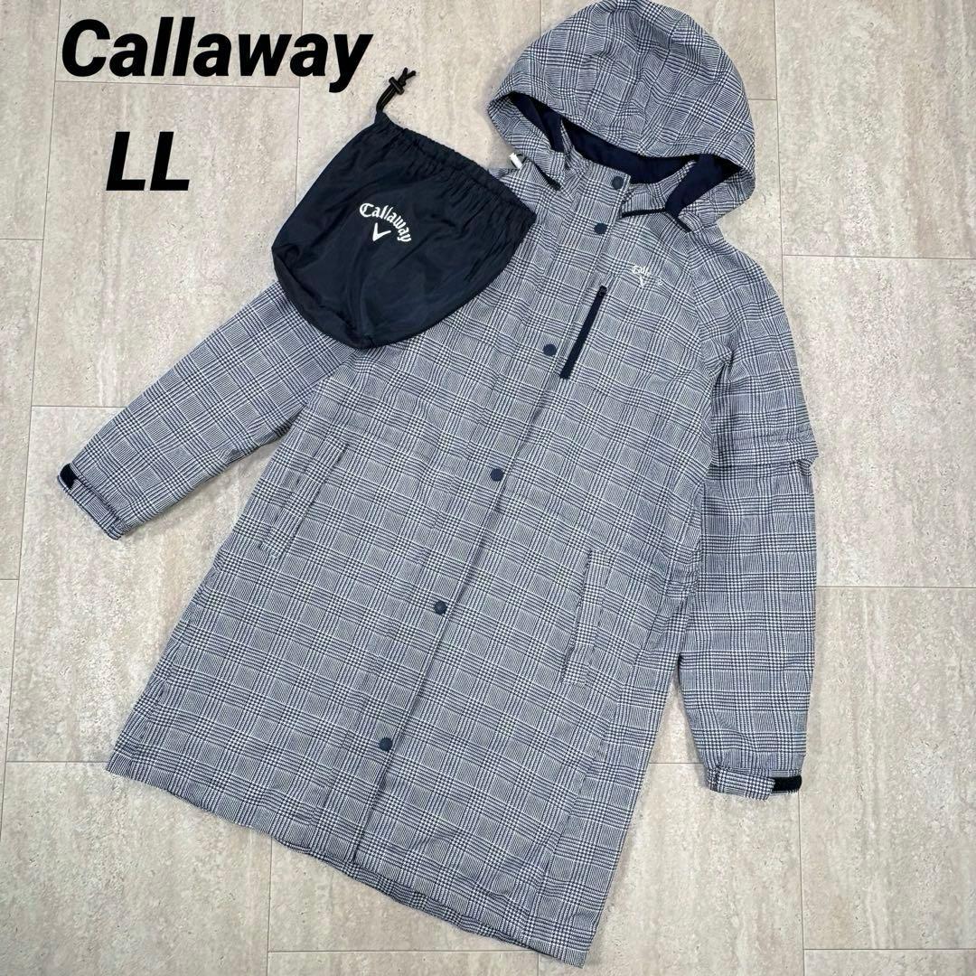 キャロウェイ レインウェア レインコート 千鳥柄 チェック柄 4way LL