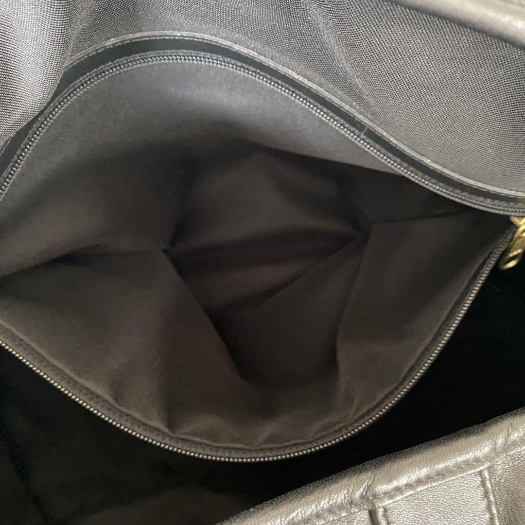 オールドコーチ　ボストンバッグ　オールレザー　2way ショルダー　鍵　ブラック