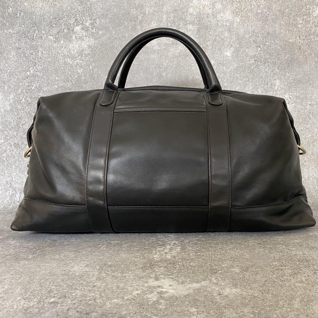 オールドコーチ　ボストンバッグ　オールレザー　2way ショルダー　鍵　ブラック