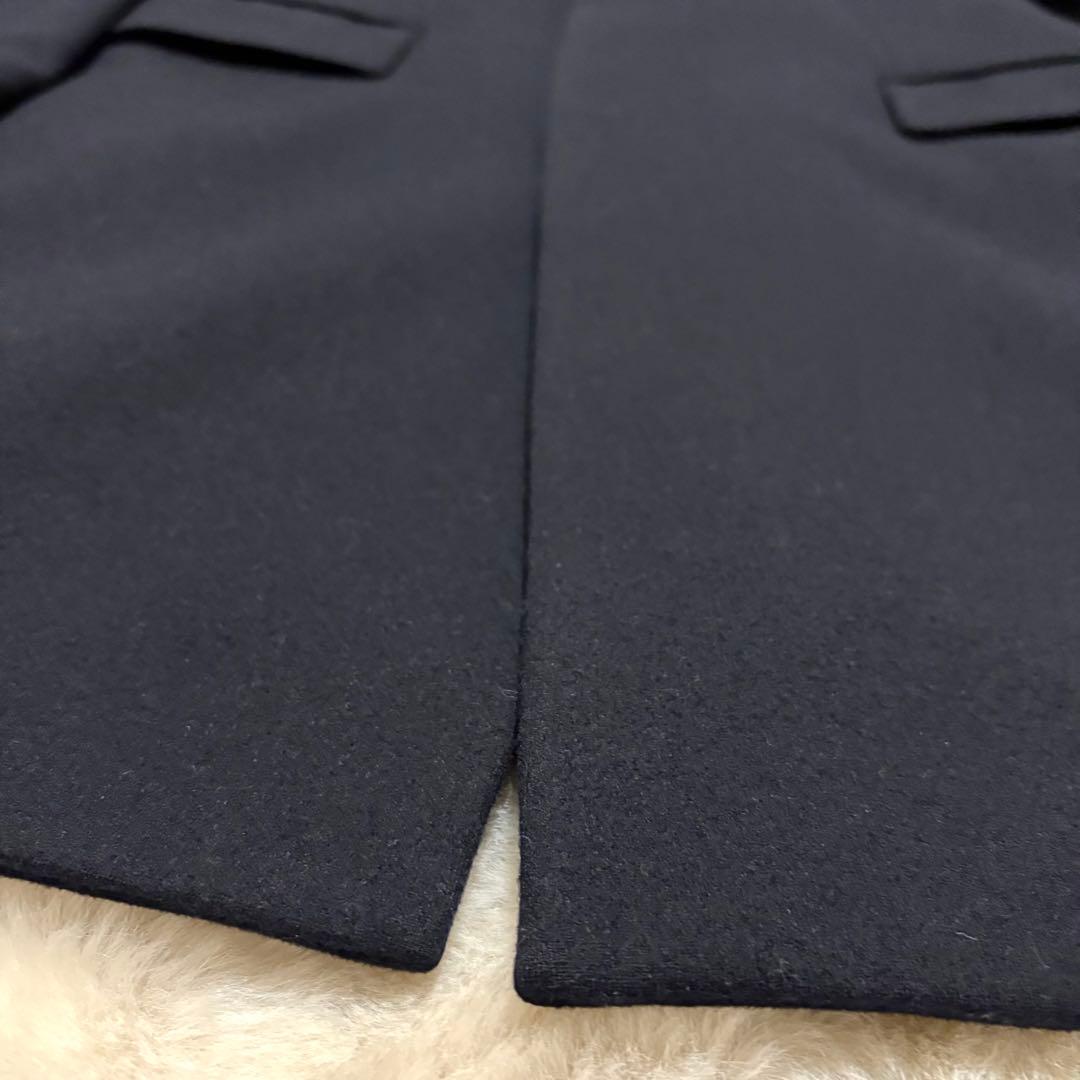 美品✨セオリー チェスターコート ネイビー ロング 総裏 ウール 40サイズ