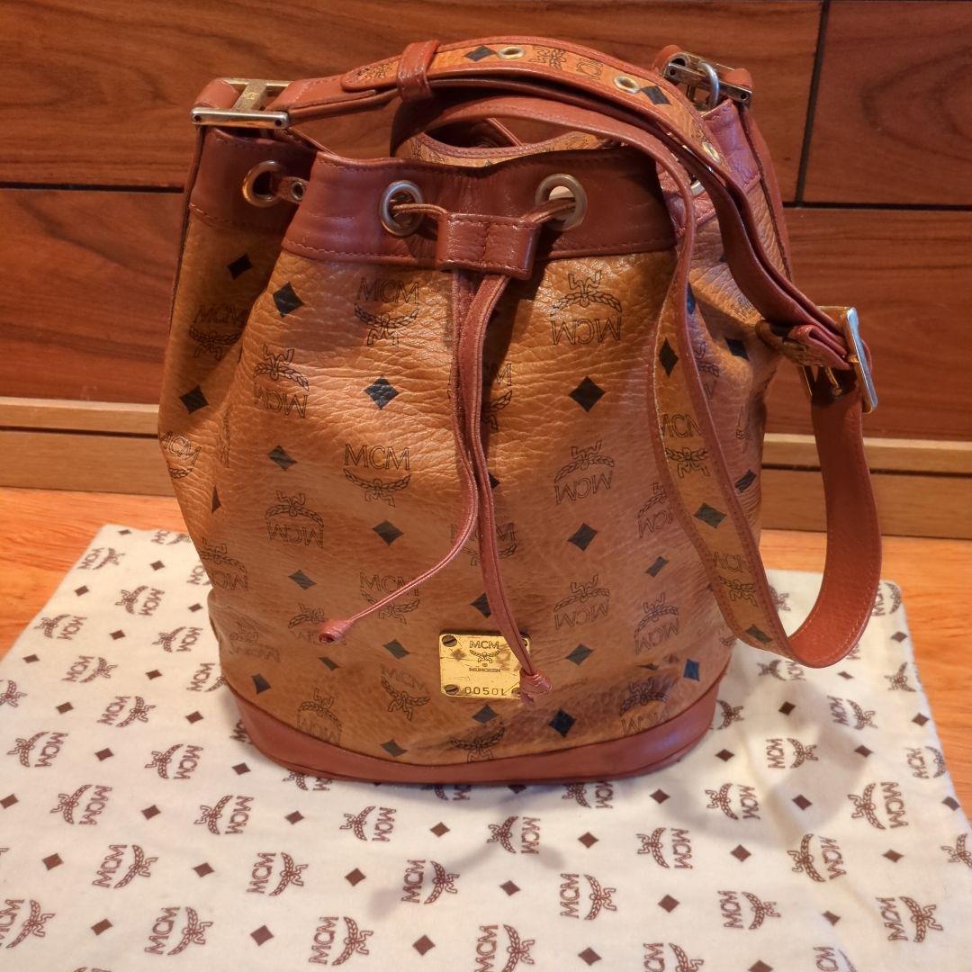 ⭐️90s MCM バケットバッグ ブラウンヴィセトス柄巾着 y2k 平成ギャル