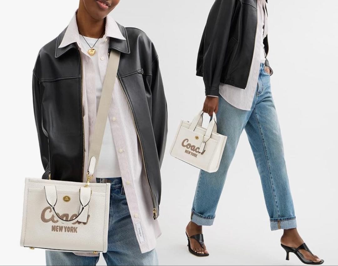 【新品未使用】COACH カーゴ トートバッグ 26 2way レザー　チョーク