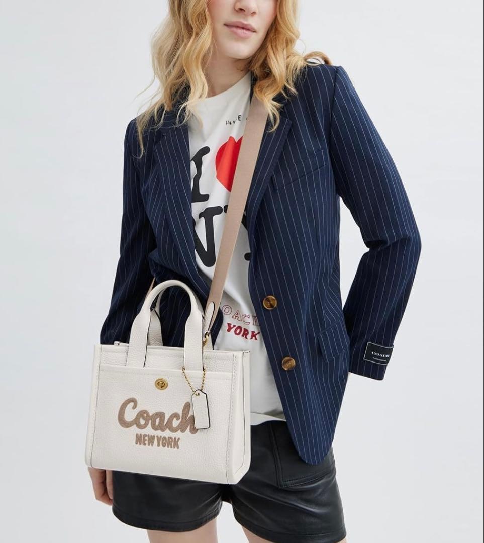 【新品未使用】COACH カーゴ トートバッグ 26 2way レザー　チョーク