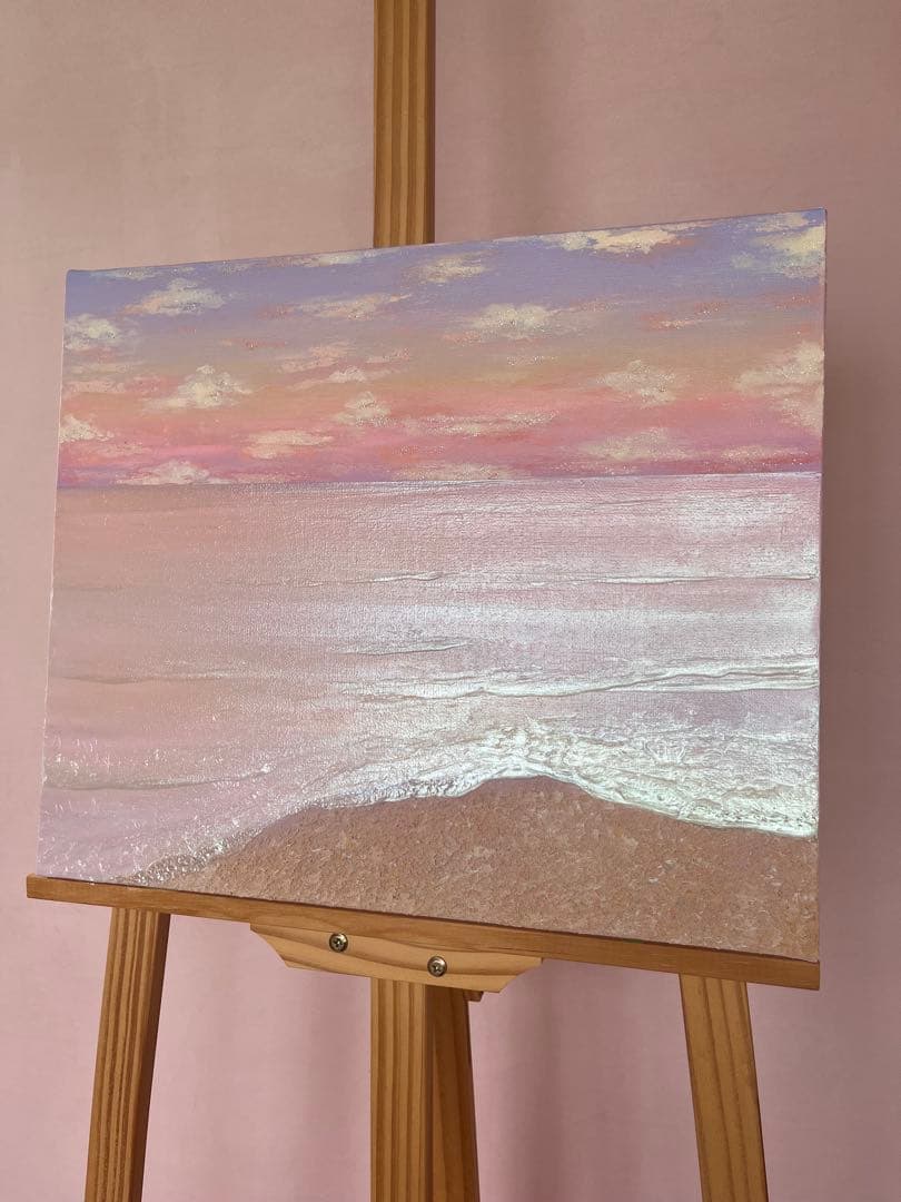 海の風景 テクスチャーアート 海の絵 海 海アート 癒し 風景　原画