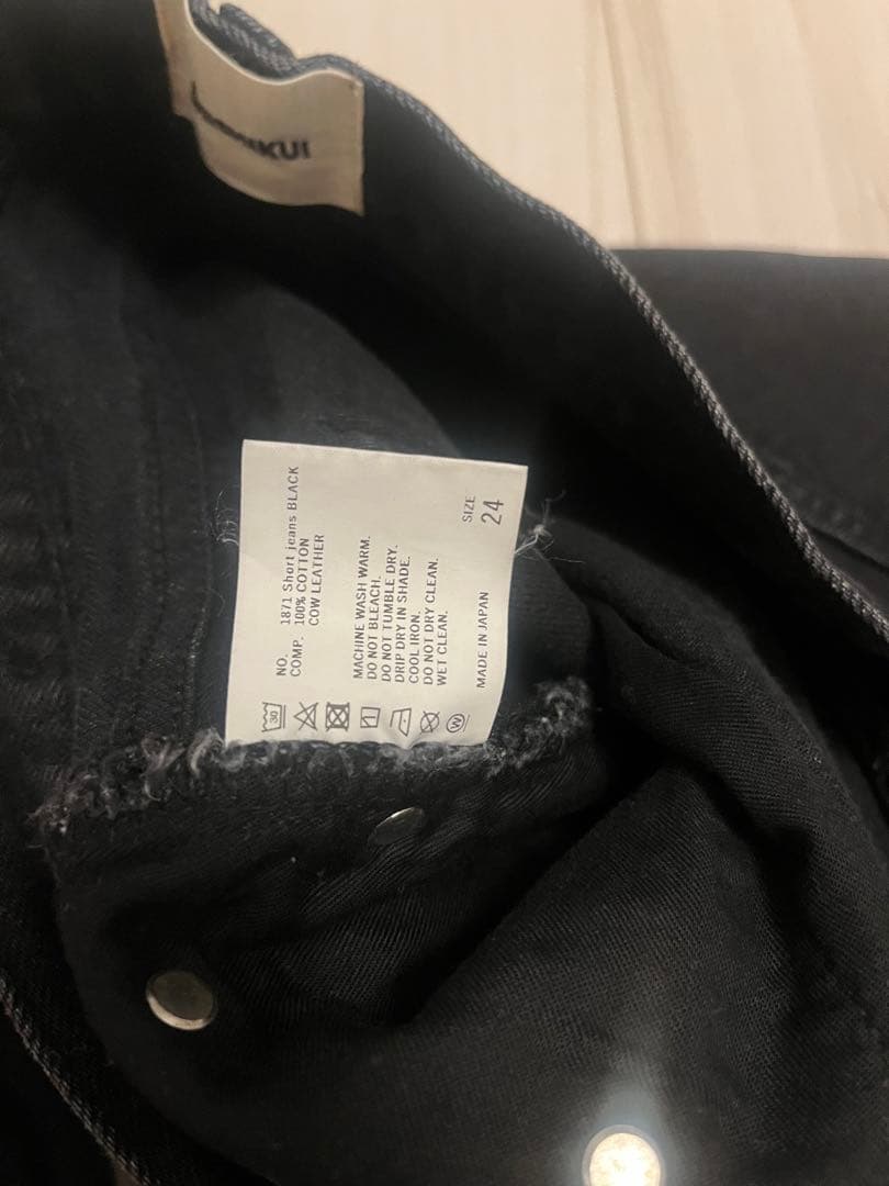 パンツ SHISHIKUI Short jean / BLACK