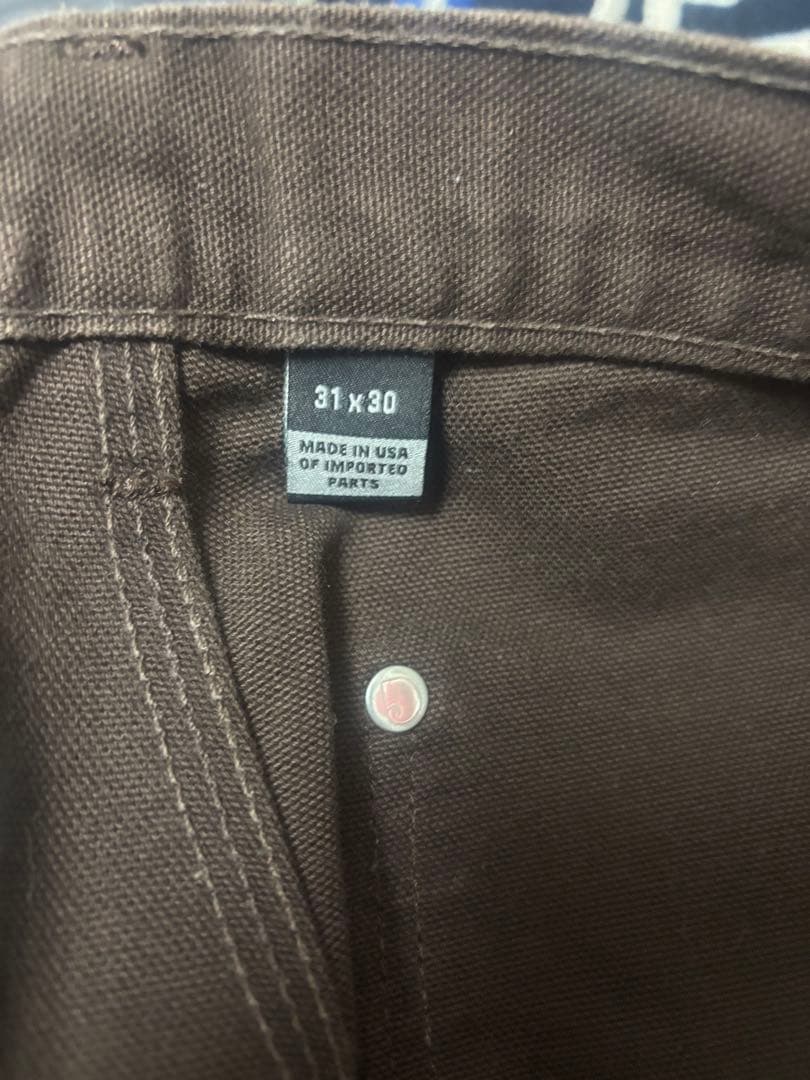 ダークブラウン ダブルニーワークパンツ