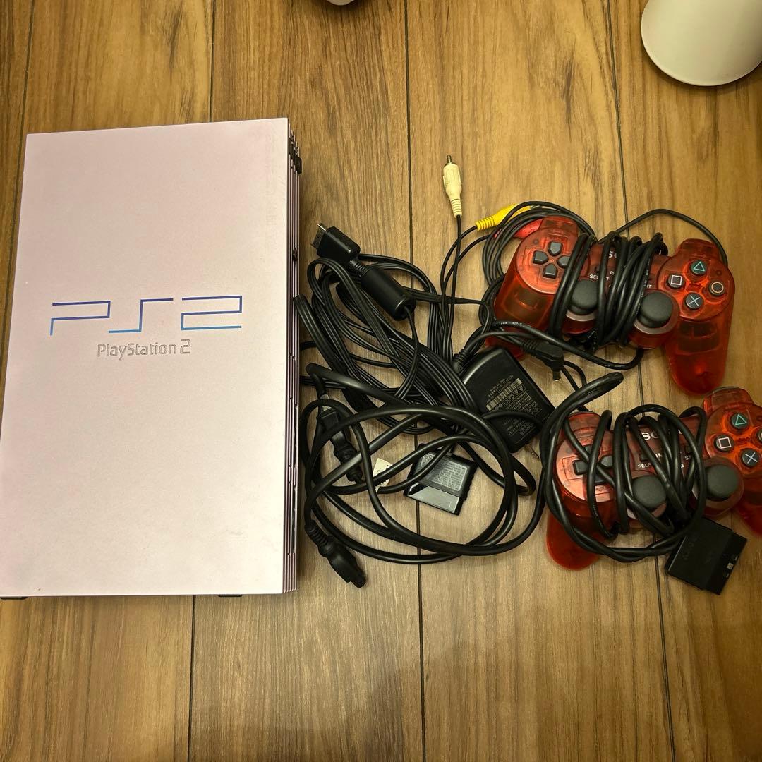 限定カラー‼️のPlayStation 2本体とコントローラー2台