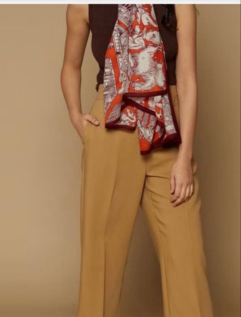 【INOUI EDITIONS】TURGOT ウールマフラー / ORANGE