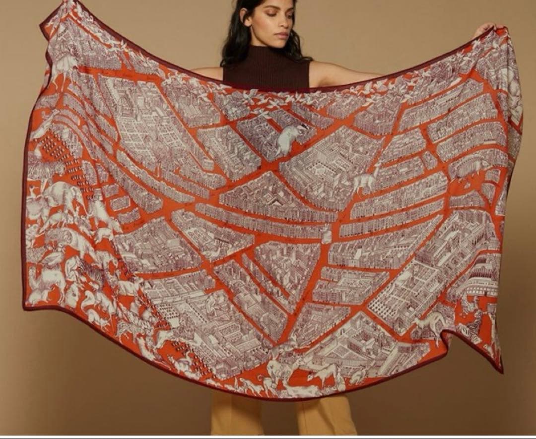 【INOUI EDITIONS】TURGOT ウールマフラー / ORANGE