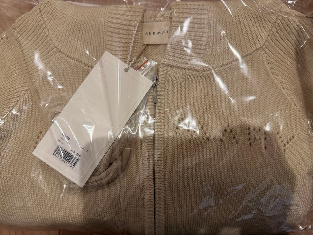 トップス andmary Angel crochet hood tops ivory