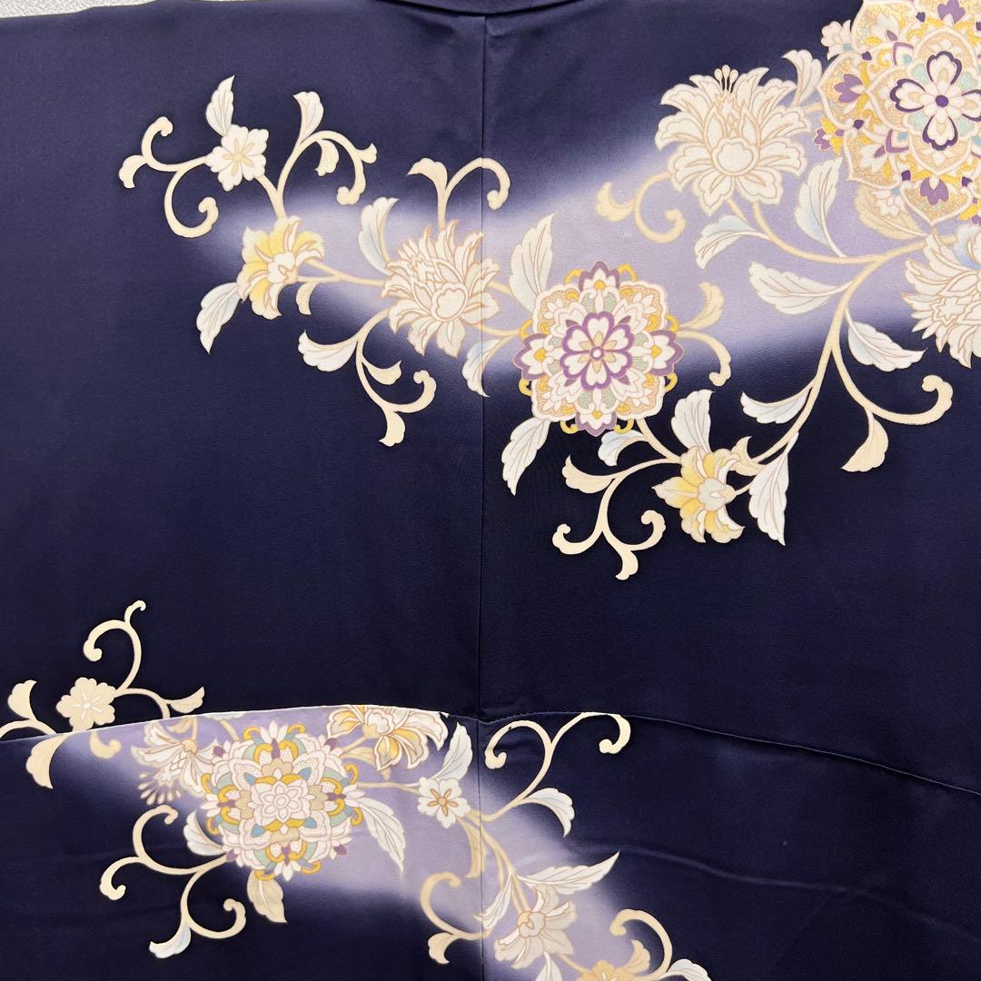 ボ*す様 裄68 正絹　袷　訪問着　アラベスク　難あり