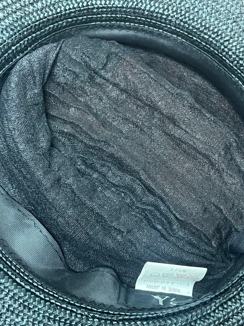 Ｙ'ｓ　ヨウジヤマモト　ワイズ　帽子　BLACK 変形　異素材　透け感