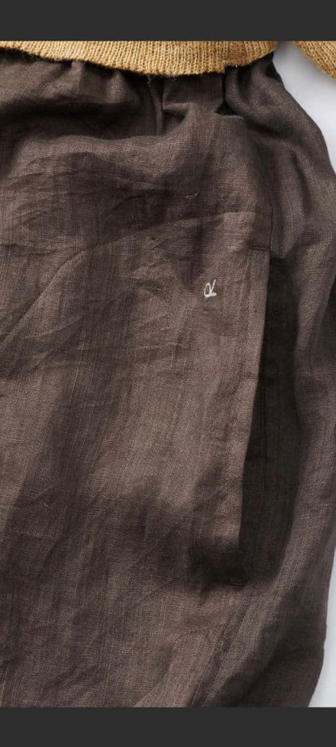 1/27限定セール✨️45R✨️新品✨️草木染めクバの切り替えドレスワンピース